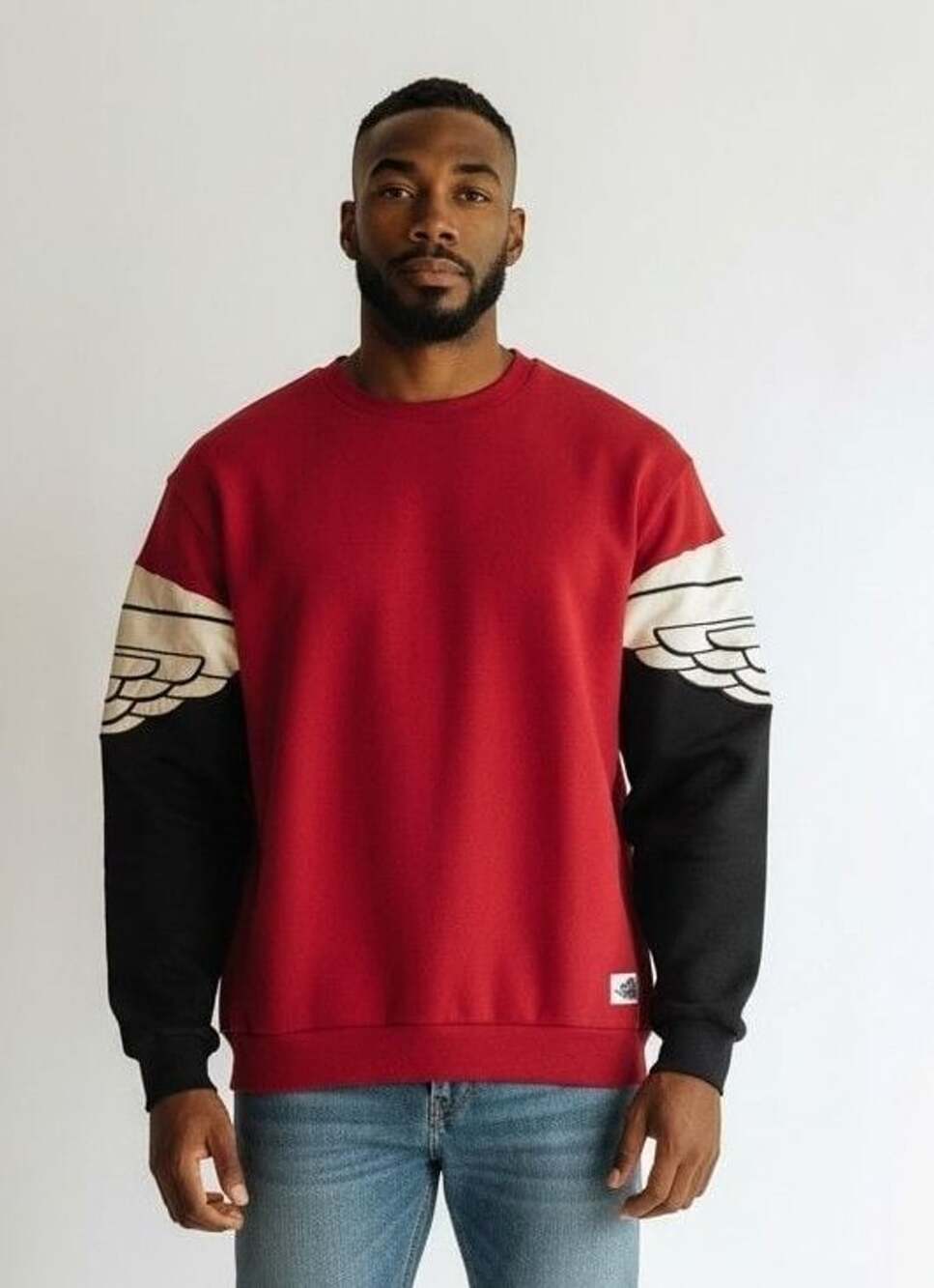 Jordan Wings Classics Crew Size M Red Black Sweatshirt